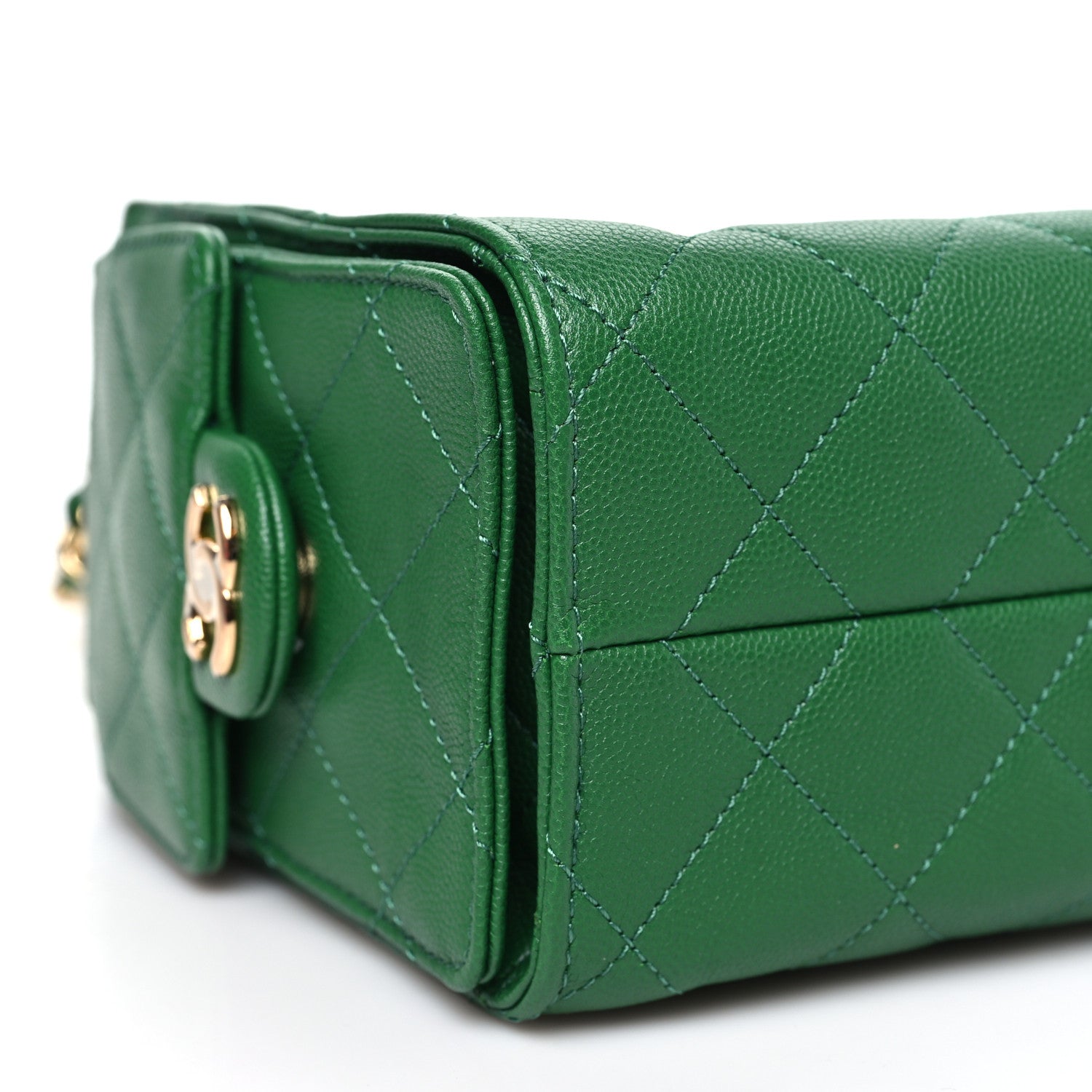 Chanel Caviar Quilted Mini Chanel 25 Handbag Green 9 of 11