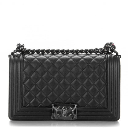 Chanel Caviar Quilted Medium Boy Flap So Black 1 of 7