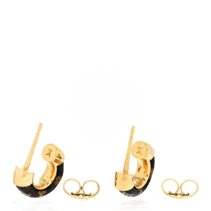 Louis Vuitton Monogram Wild Mini Hoop Earrings 3 of 5