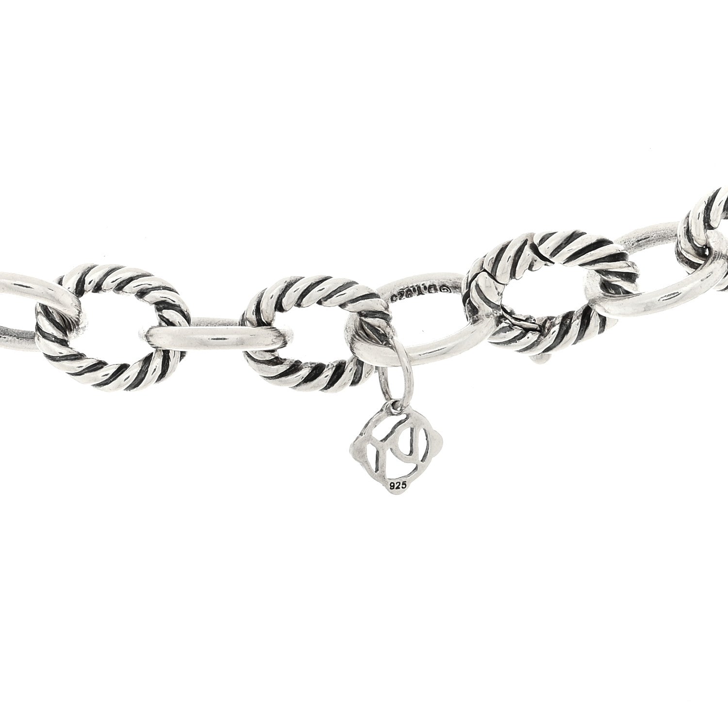 David Yurman Sterling Silver 10mm Medium Oval Link Necklace 4 of 4