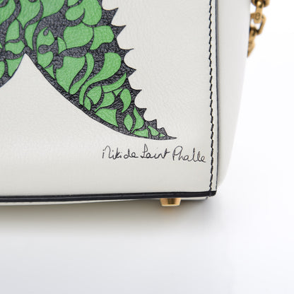 Christian Dior Calfskin Painted Niki de Saint Phalle Dragon Lady Dior Bag White 9 of 12