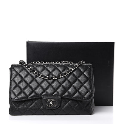 Chanel Caviar Quilted Jumbo Single Flap Black 21 of 21