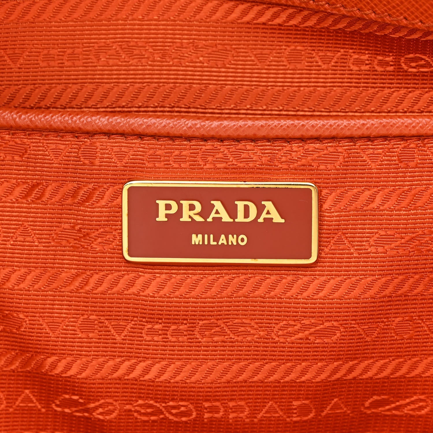 Prada Saffiano Lux Large Tote Papaya 6 of 12