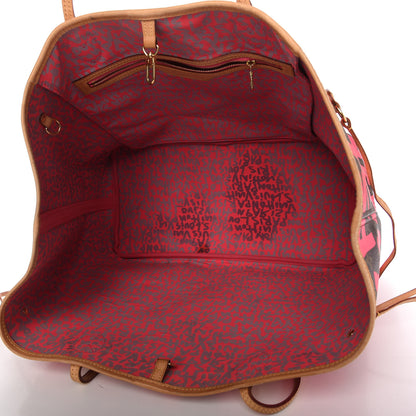 Louis Vuitton Monogram Graffiti Neverfull GM Fuchsia 5 of 11