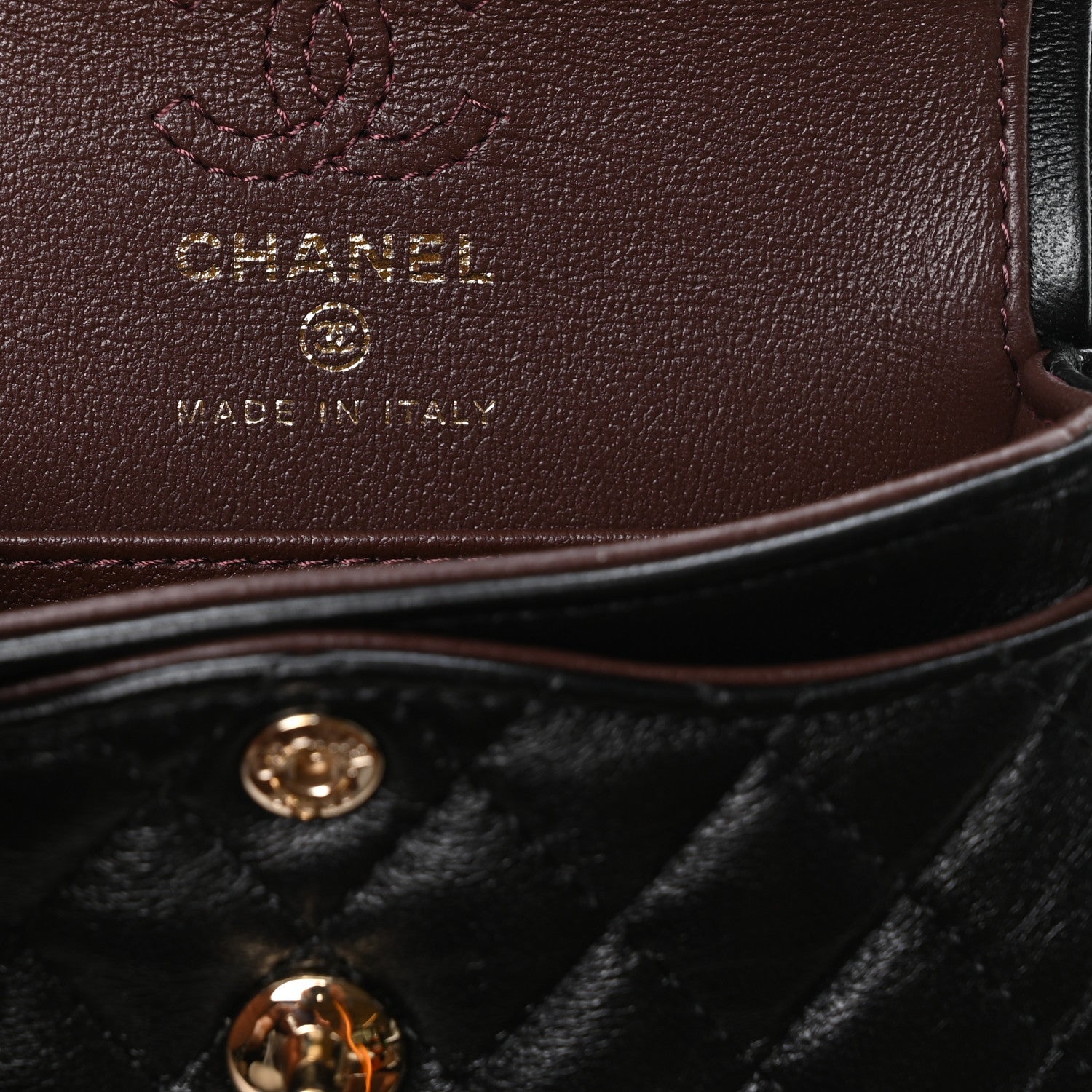 Chanel Lambskin Quilted Mini Flap Bag Charm With Hook Black 6 of 11