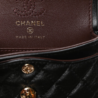 Chanel Lambskin Quilted Mini Flap Bag Charm With Hook Black 6 of 11