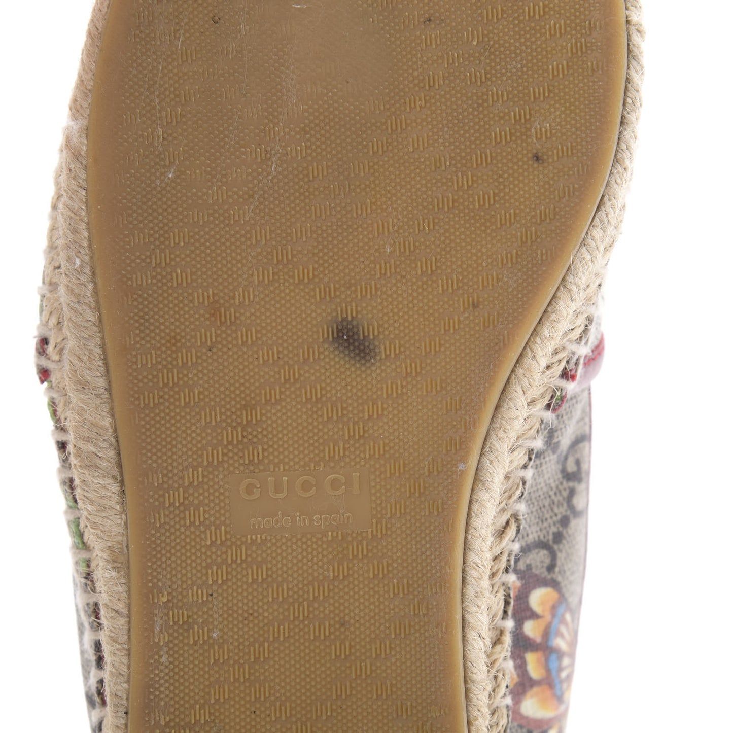 GG Supreme Monogram Blooms Espadrilles 36.5 Beige Multicolor Dry Rose