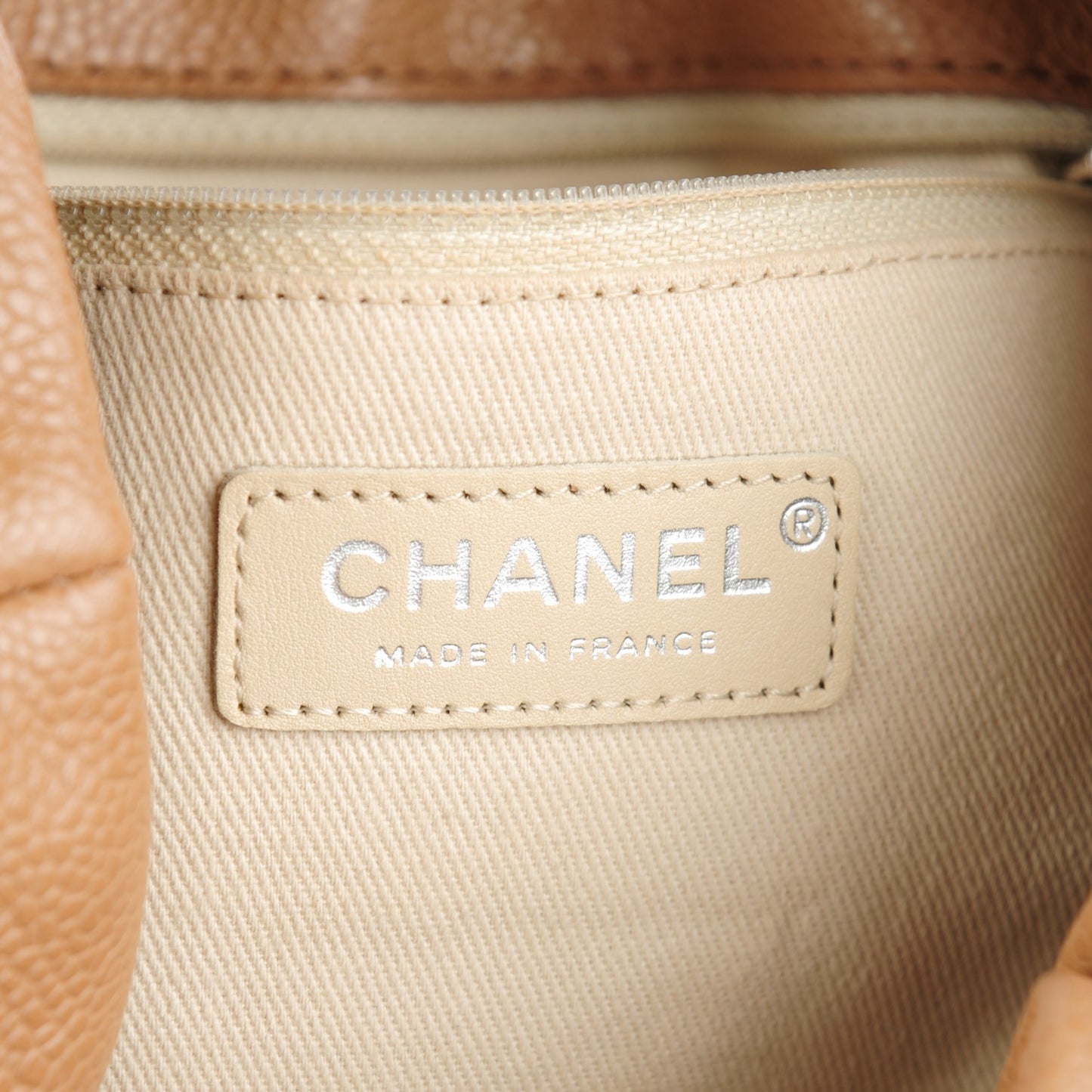 Caviar CC Timeless Shoulder Bag Dark Beige