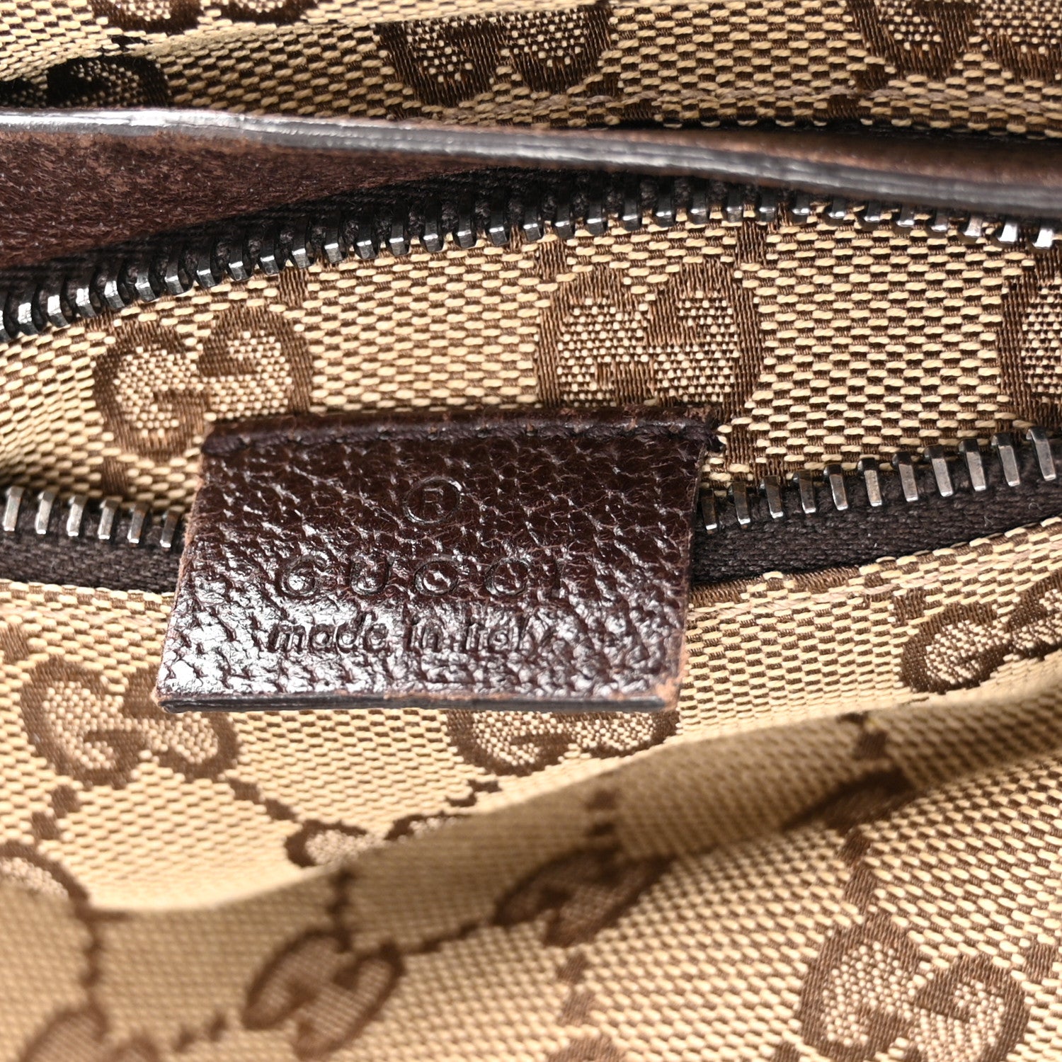 Gucci GG Monogram Web Double Pocket Belt Bag Dark Brown 6 of 10