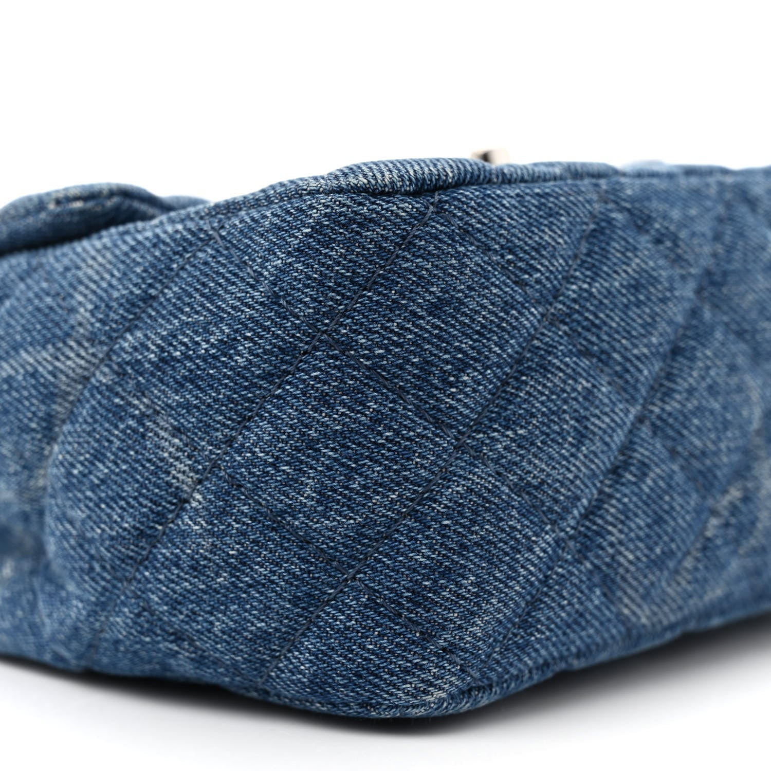 Chanel Denim CC Quilted Mini Square Flap Blue 9 of 11