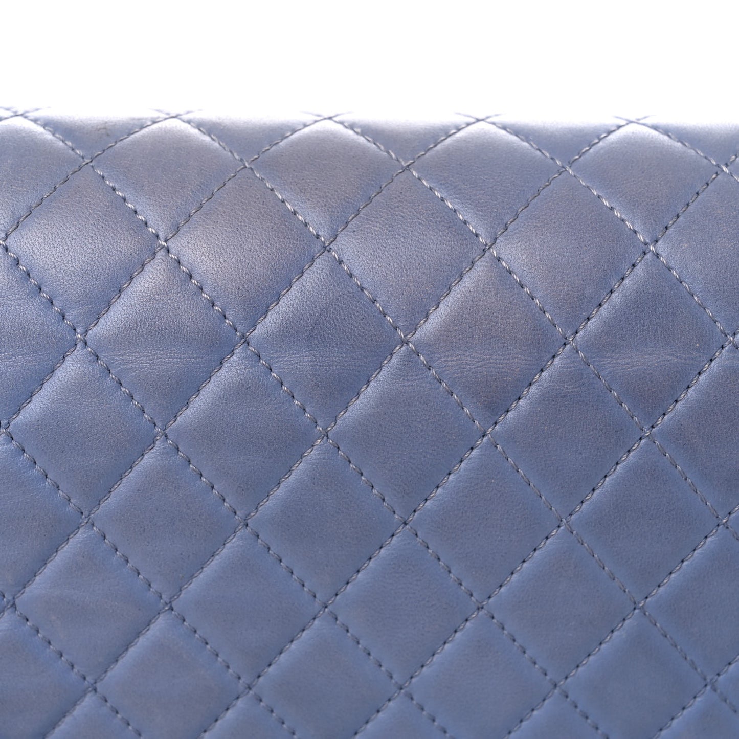 Lambskin Quilted Large Boy Flap Light Blue