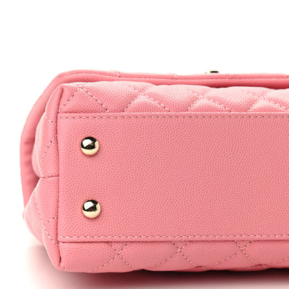 Chanel Caviar Quilted Mini Coco Handle Flap Pink 8 of 9