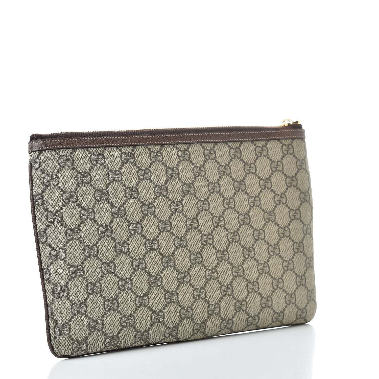 Gucci GG Supreme Monogram Large Ophidia Pouch Clutch Brown 3 of 9