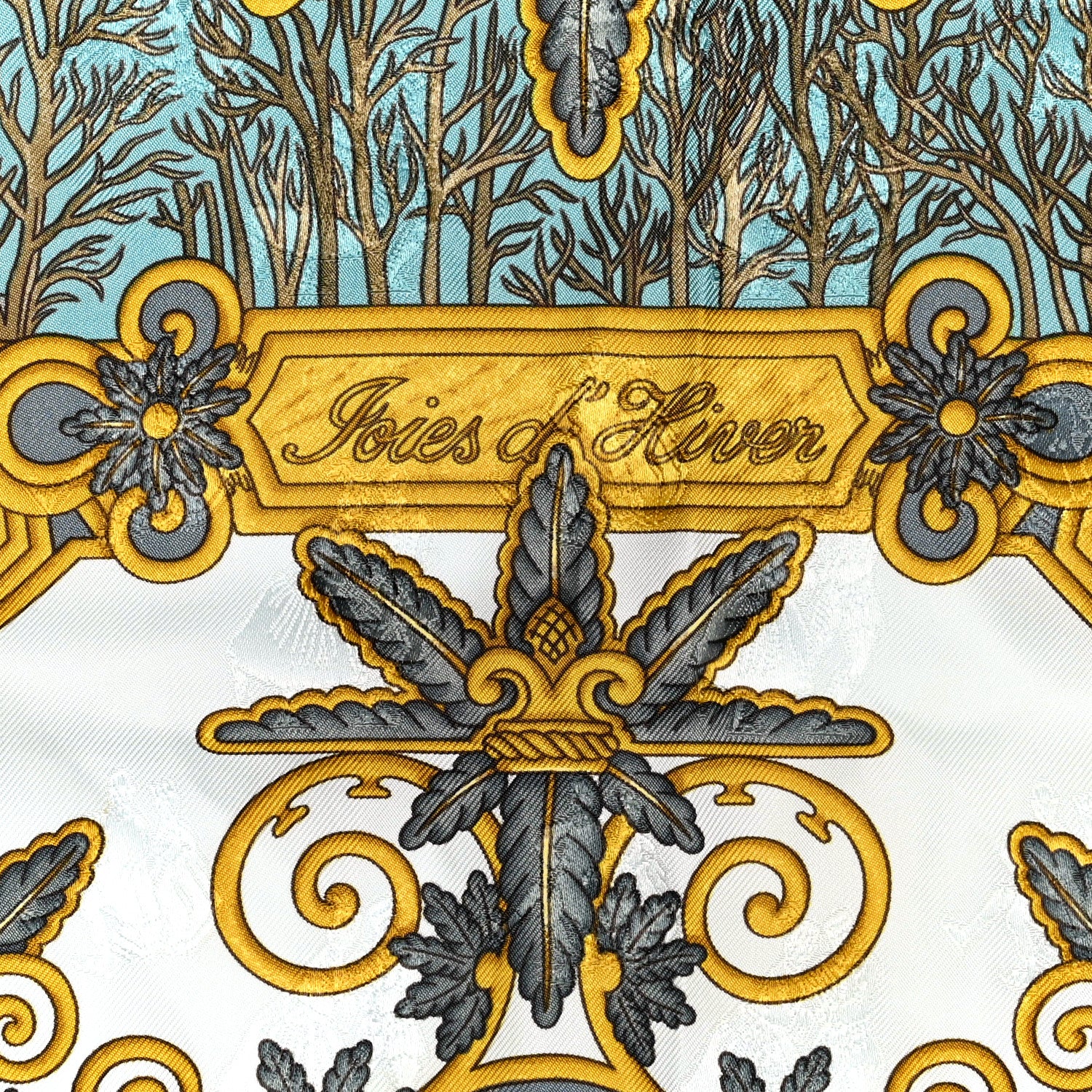 Hermes Silk Joies d'Hiver Scarf 90 2 of 5