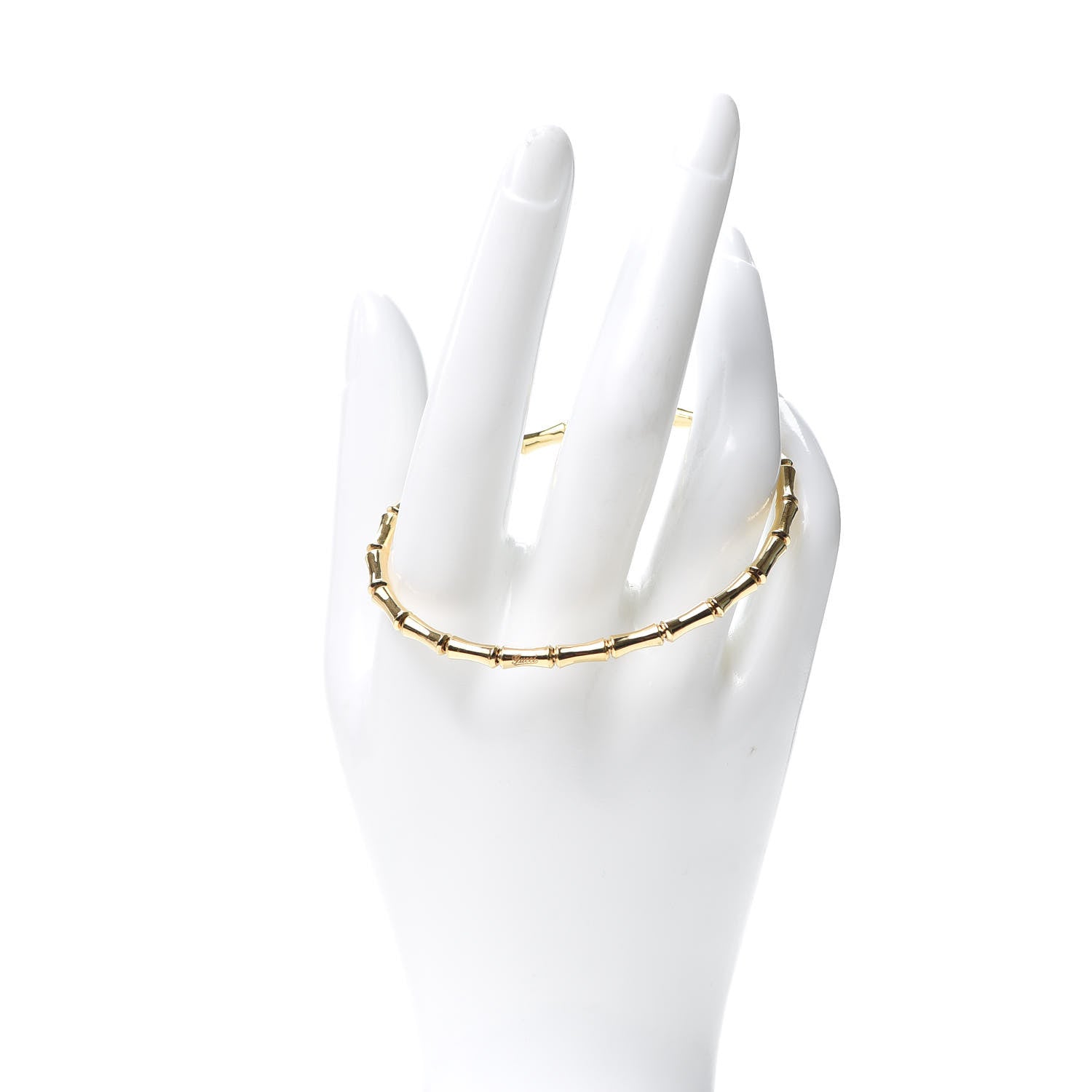 Gucci 18K Yellow Gold Small Bamboo Spring Bracelet 18 2 of 6