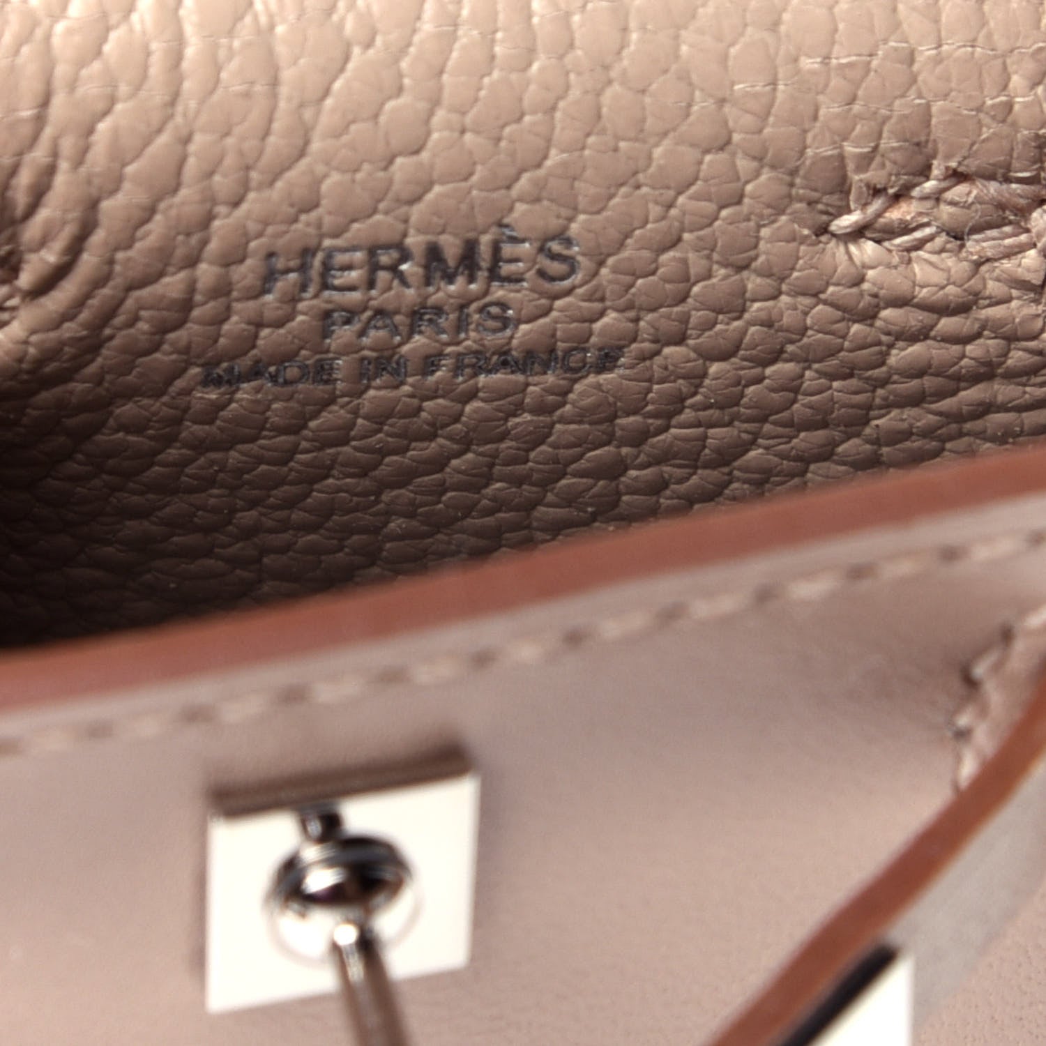 Hermes Tadelakt Mini Kelly Twilly Bag Charm Argile 9 of 9