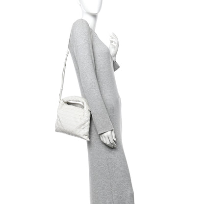 Bottega Veneta Calfskin Intrecciato Mini Hop White 2 of 11