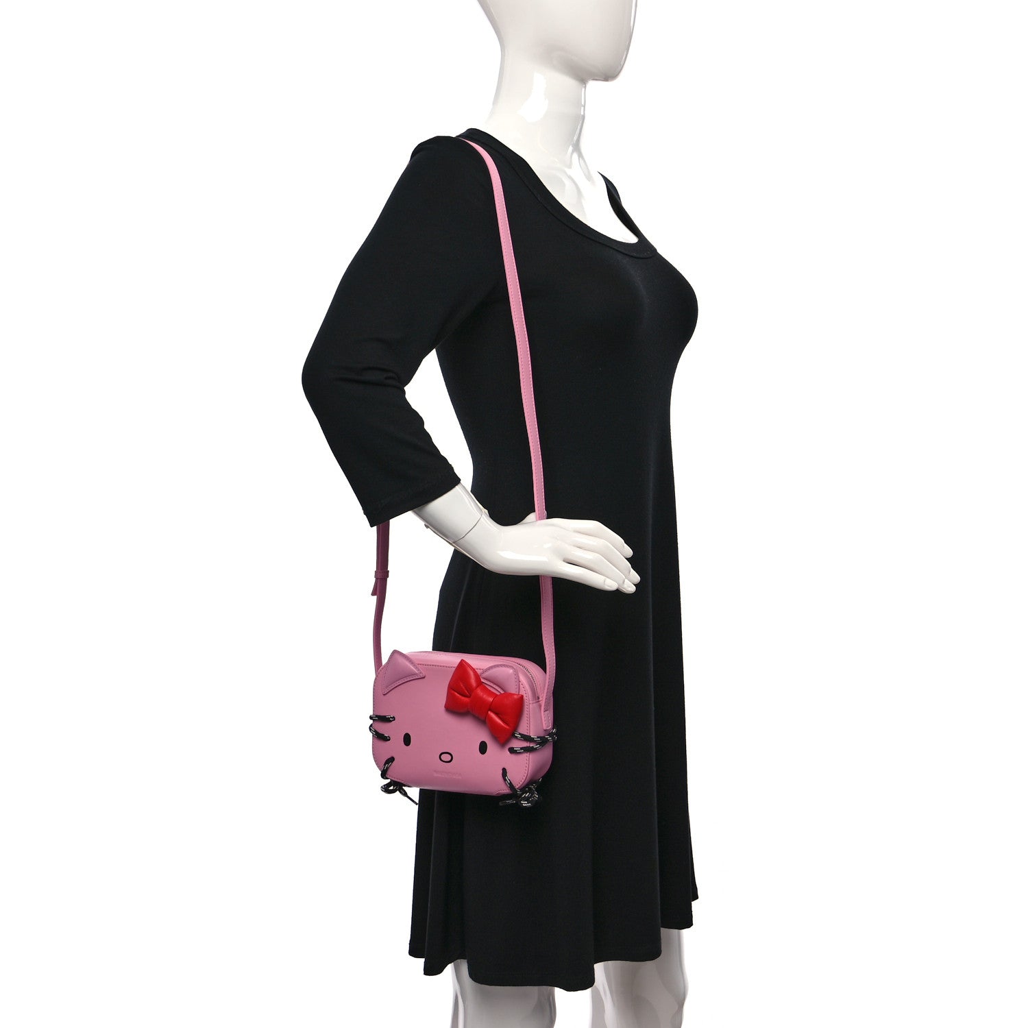 Balenciaga Calfskin Hello Kitty Camera Bag Pink 2 of 11