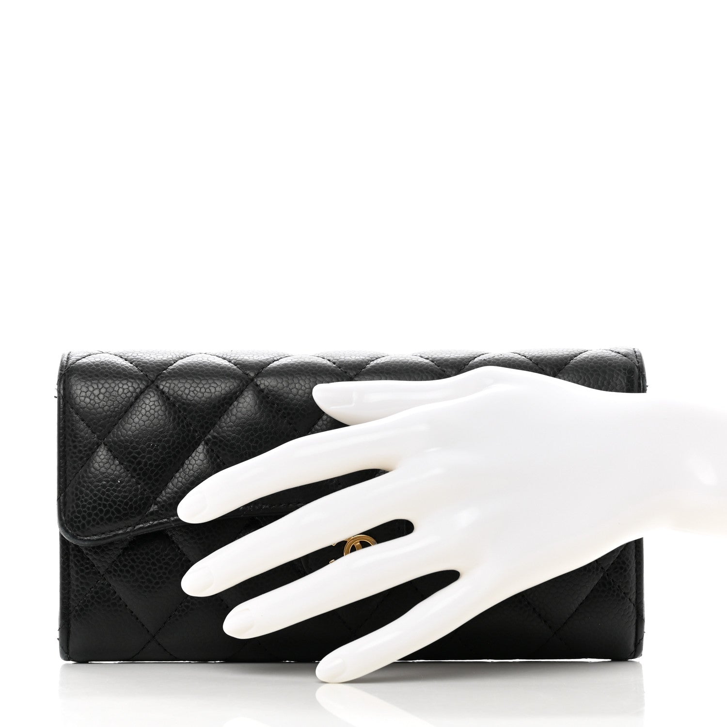 Chanel Caviar Quilted Large Flap Wallet Black 2 of 10