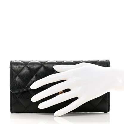 Chanel Caviar Quilted Large Flap Wallet Black 2 of 10