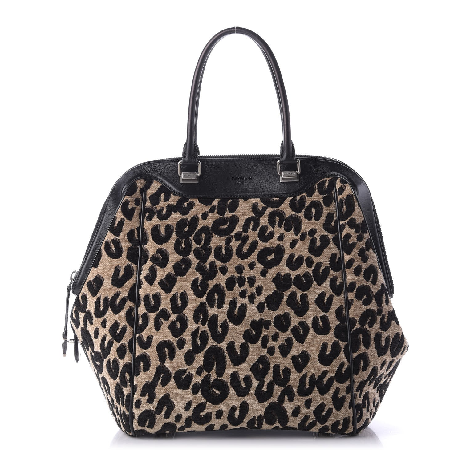 Louis Vuitton Jacquard Velvet Leopard Print Stephen Sprouse North South Bag Black 1 of 10