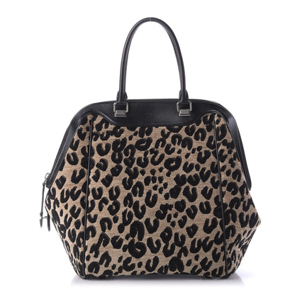 Louis Vuitton Jacquard Velvet Leopard Print Stephen Sprouse North South Bag Black 1 of 10