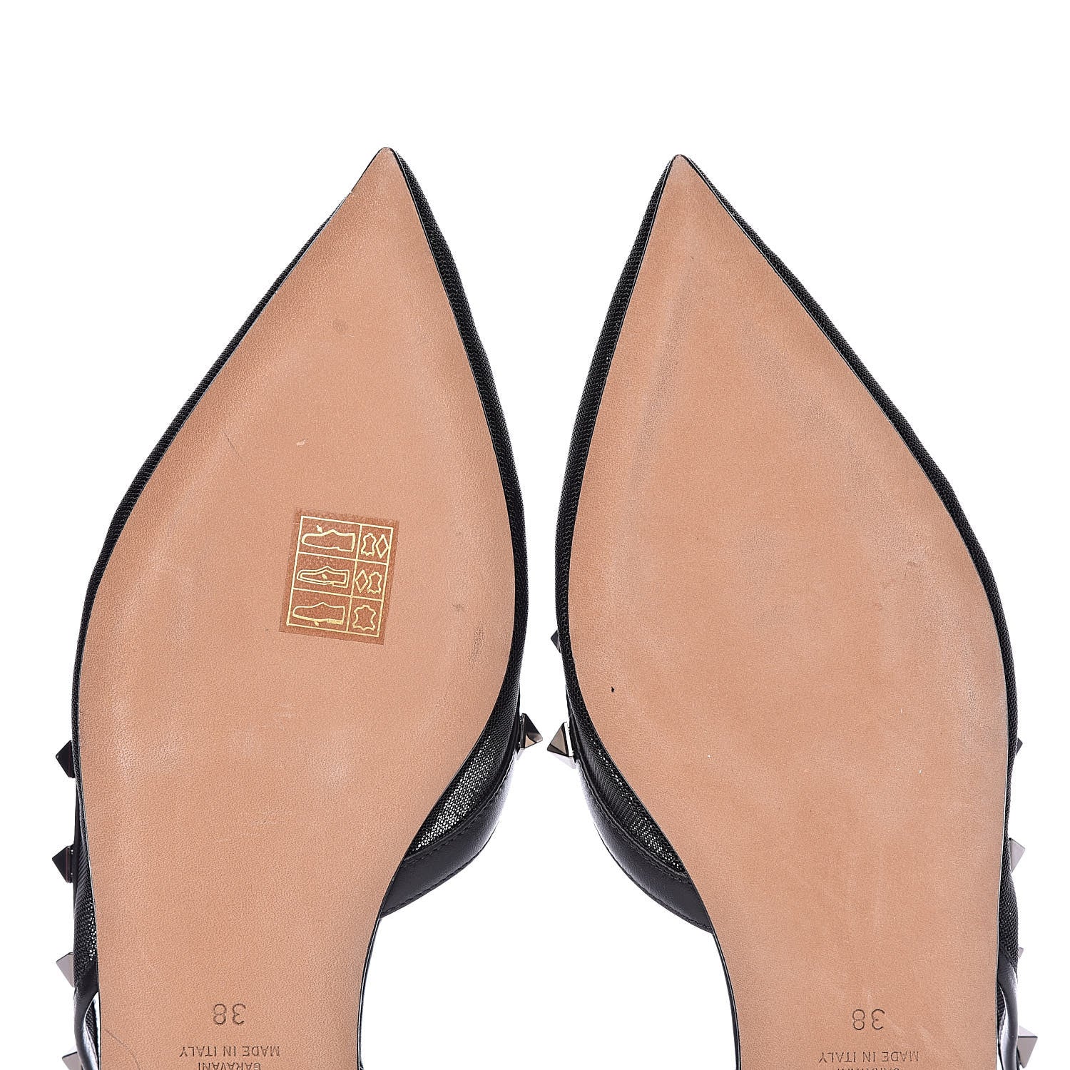 Valentino Garavani Mesh Rockstud Slingback Flats 38 Black 9 of 11