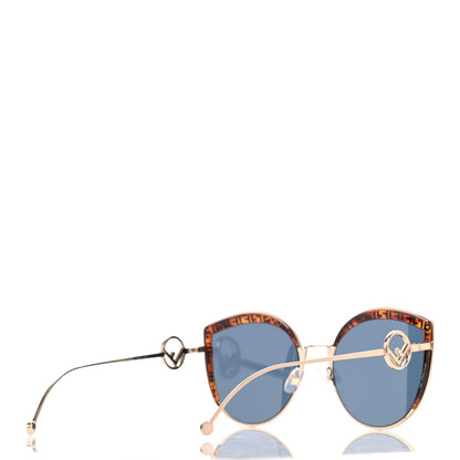 Fendi Metal Acetate F is Fendi FF Cat Eye Sunglasses FF 0290/S Blue Havana 4 of 7