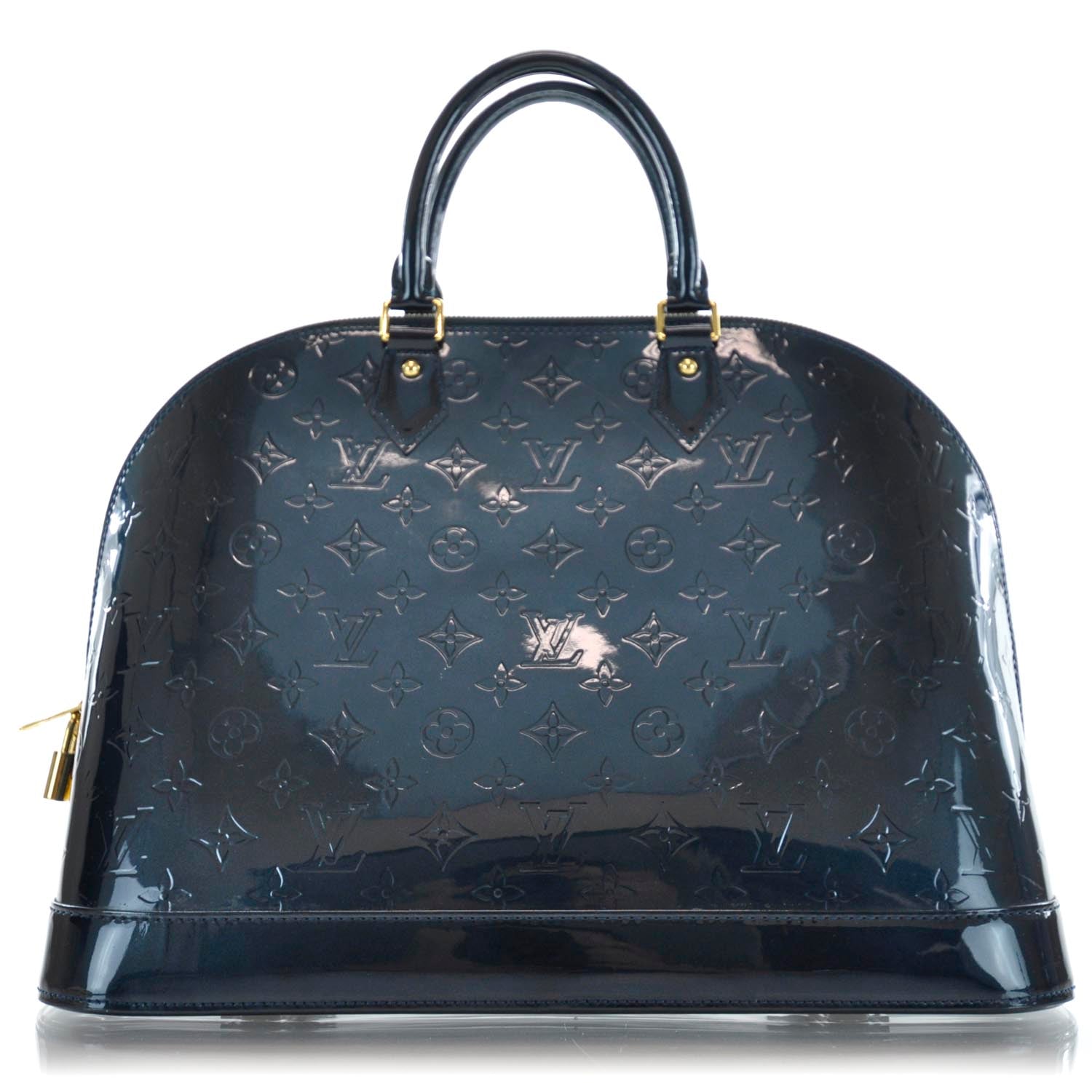 Louis Vuitton Vernis Alma MM Blue Nuit 1 of 9