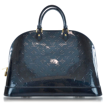 Louis Vuitton Vernis Alma MM Blue Nuit 1 of 9