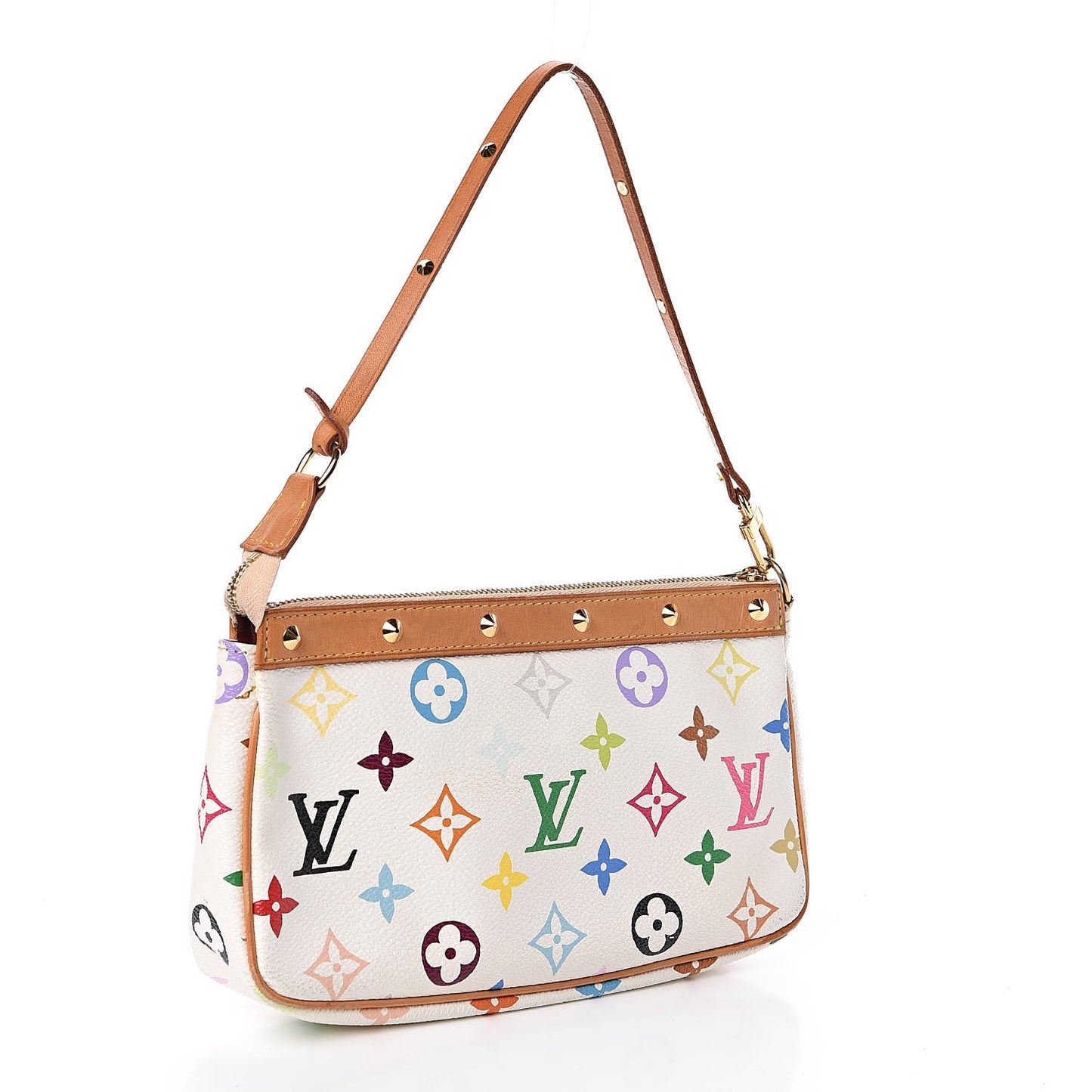 Monogram Multicolor Pochette Accessories White