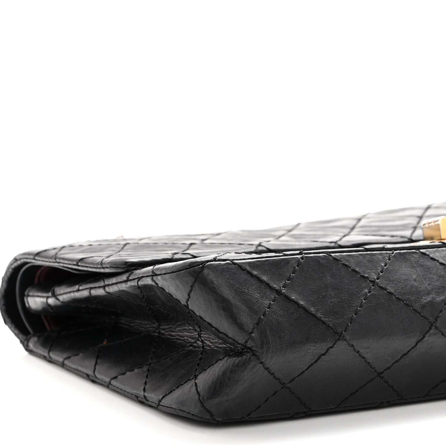 Aged Calfskin Quilted 50th Anniversary 2.55 Reissue 226 Flap Black