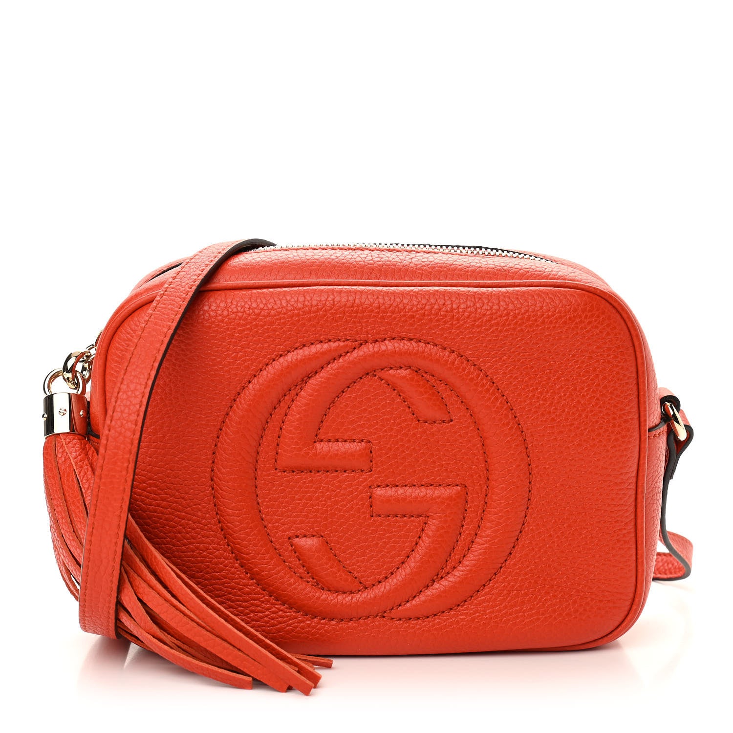 Gucci Pebbled Calfskin Small Soho Disco Bag Orange 1 of 10