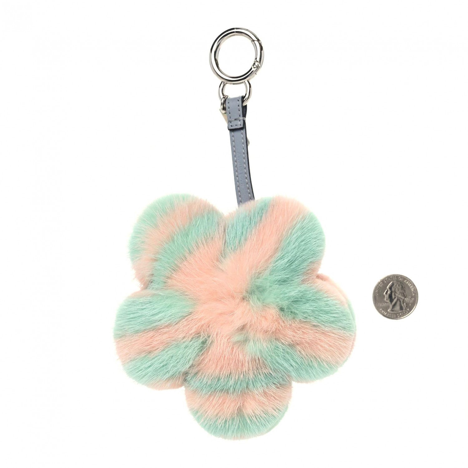 Fendi Mink Fur Vitello Dolce Pequin Flowerland Bag Charm Nausica Medea 2 of 4