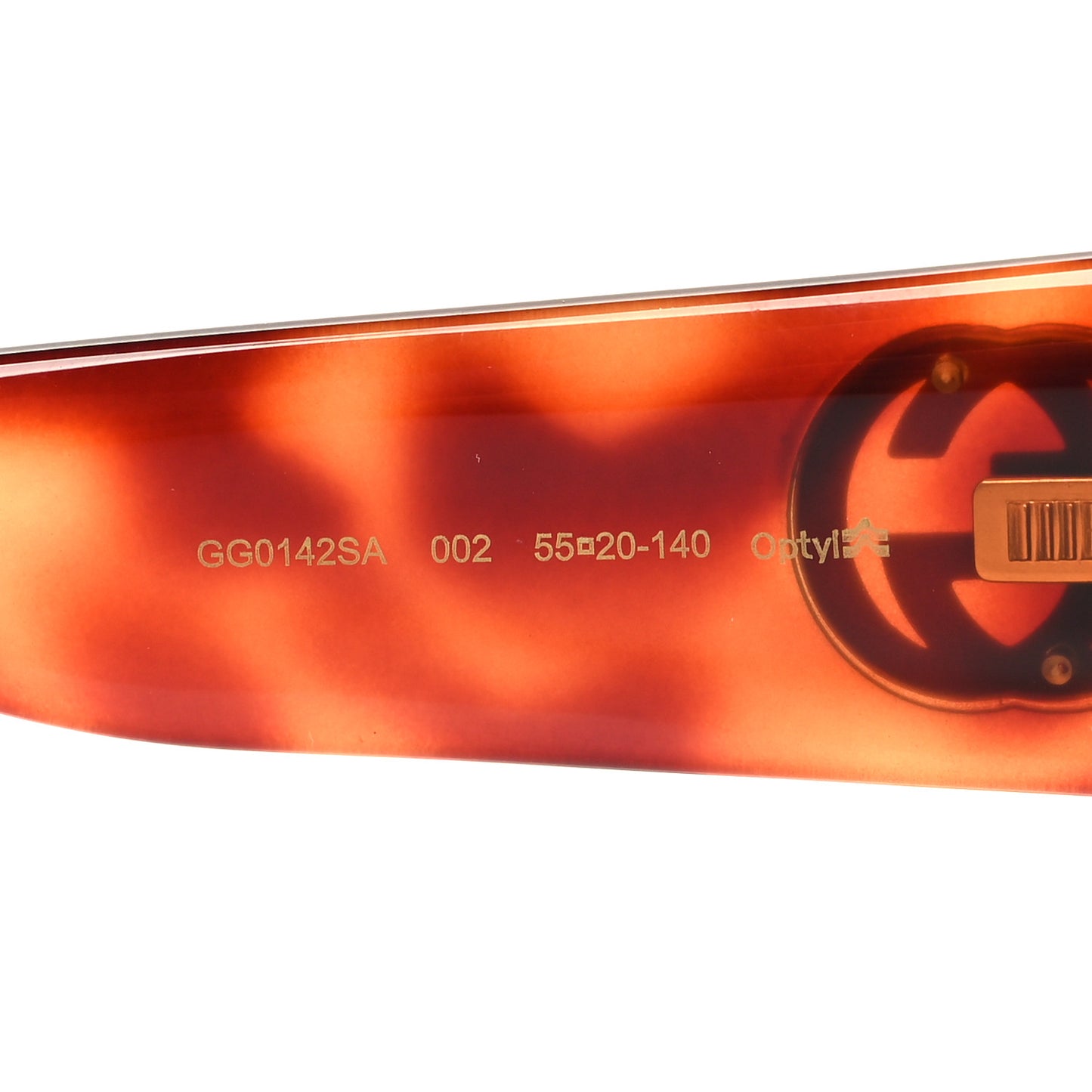 Acetate Square Frame Sunglasses GG0142SA Tortoise