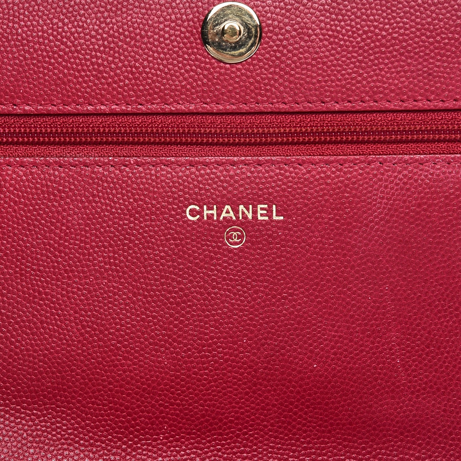 Chanel Caviar Quilted Boy Wallet On Chain WOC Fuchsia 6 of 14