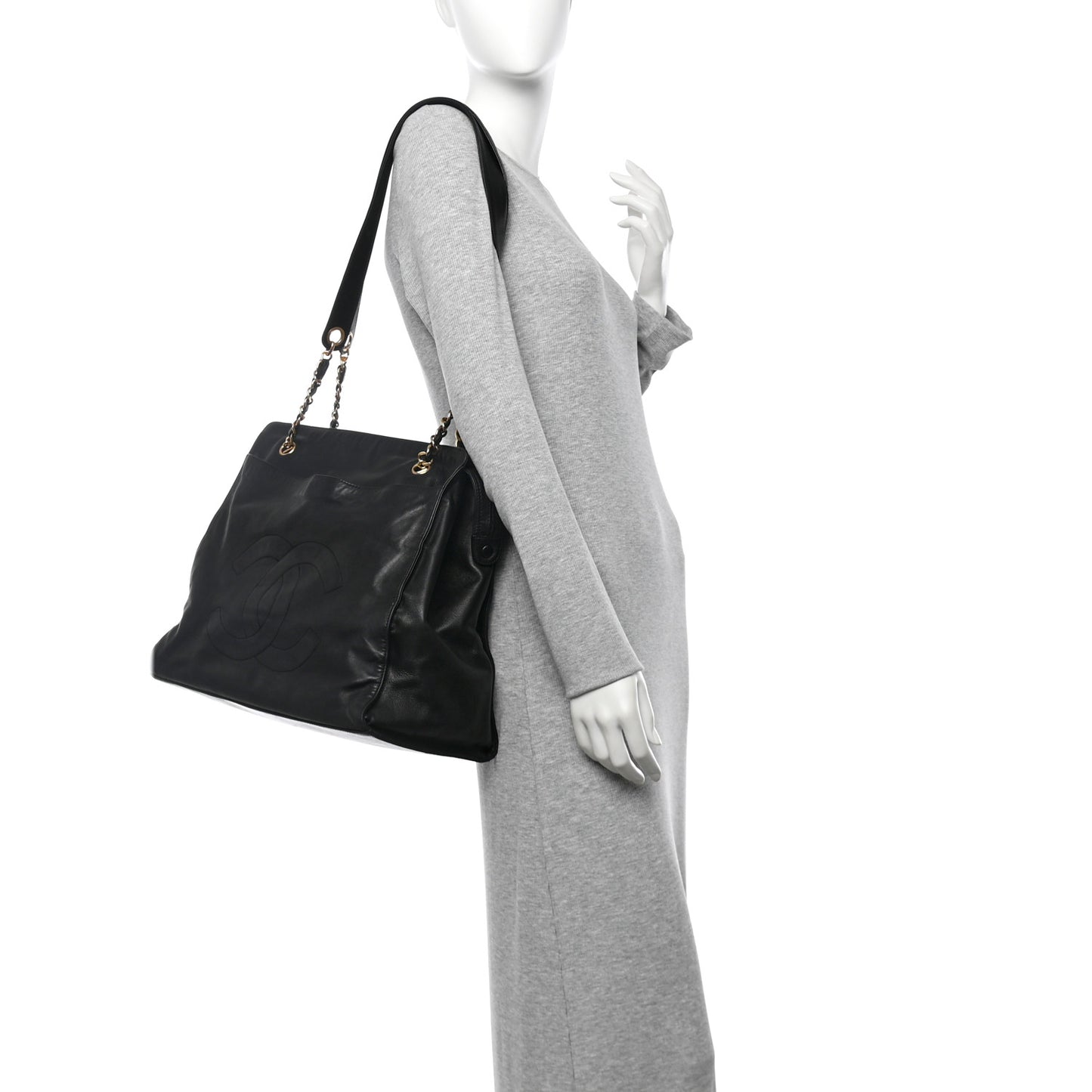 Lambskin CC Shoulder Bag Black