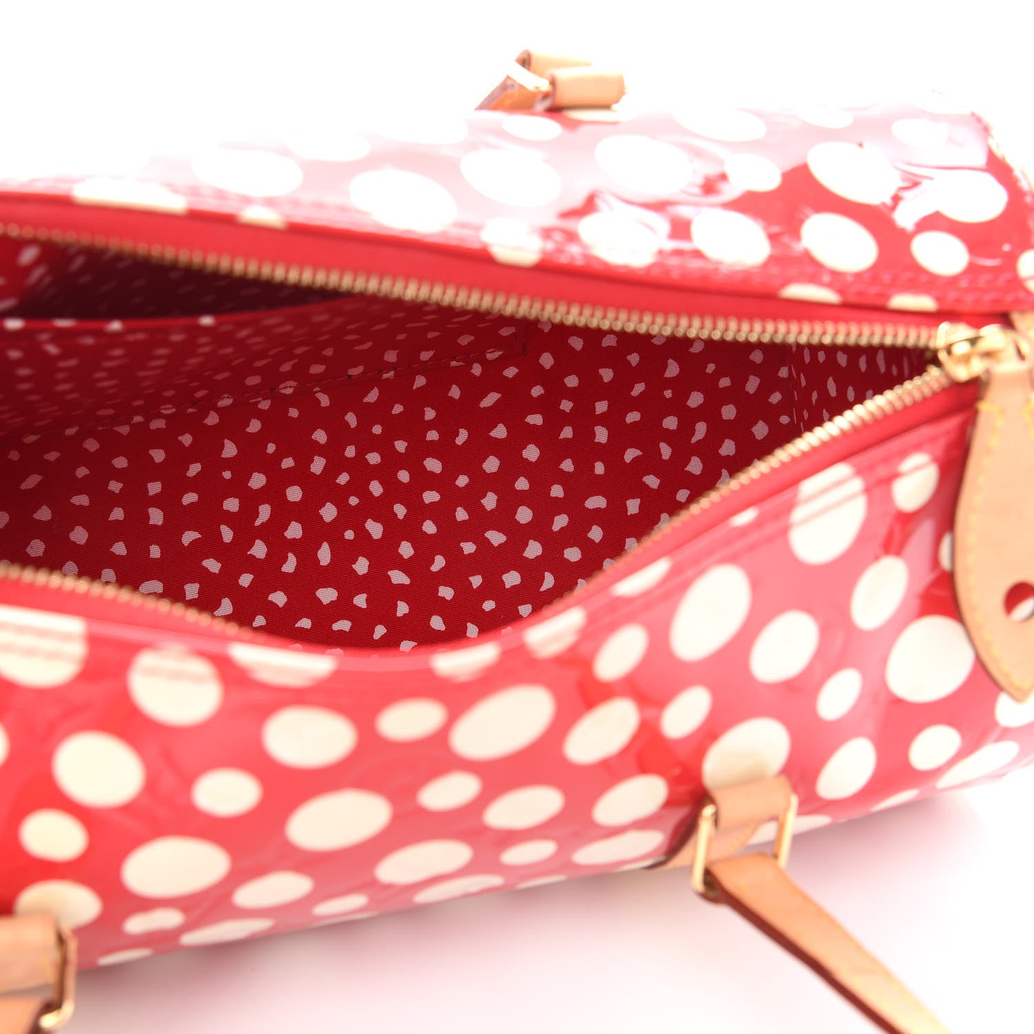 Louis Vuitton Vernis Kusama Infinity Dots Papillon 30 Red 5 of 9