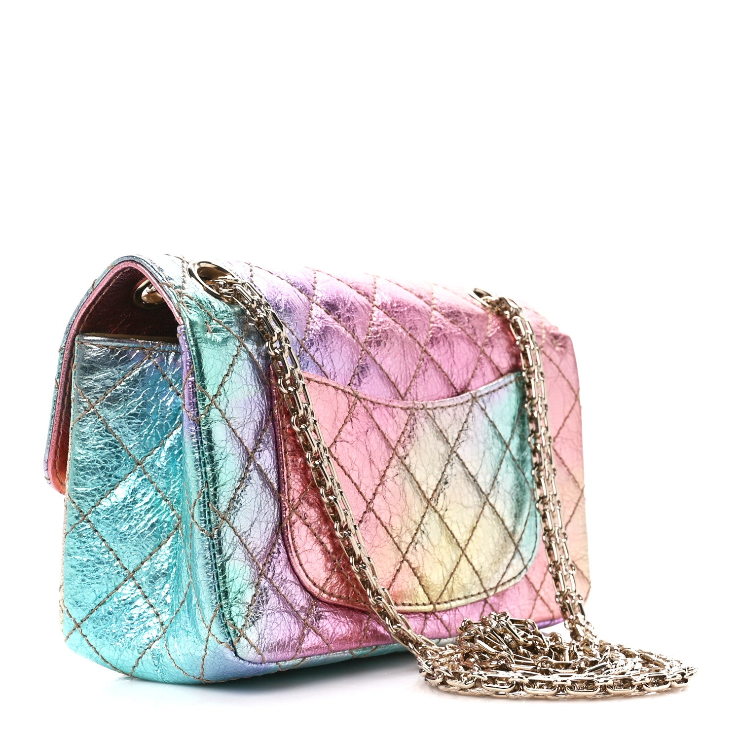 Chanel Metallic Goatskin Quilted Mini 2.55 Reissue Flap Multicolor 3 of 12