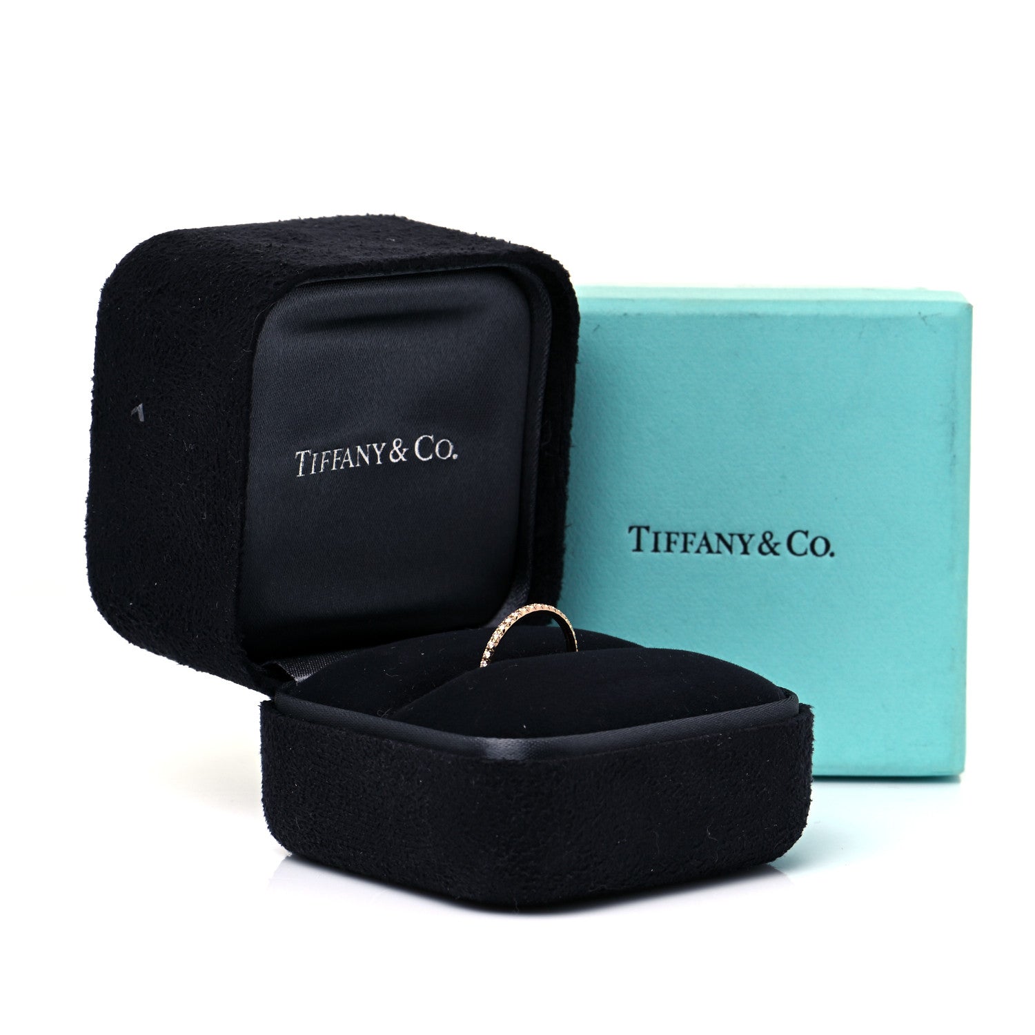 Tiffany 18K Rose Gold Diamond Metro Ring 49 4.75 6 of 6