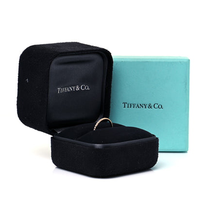 Tiffany 18K Rose Gold Diamond Metro Ring 49 4.75 6 of 6