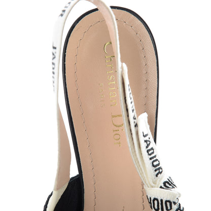 Christian Dior Technical Canvas Ribbon J Adior Slingback 65mm Pumps 42 Black 5 of 10