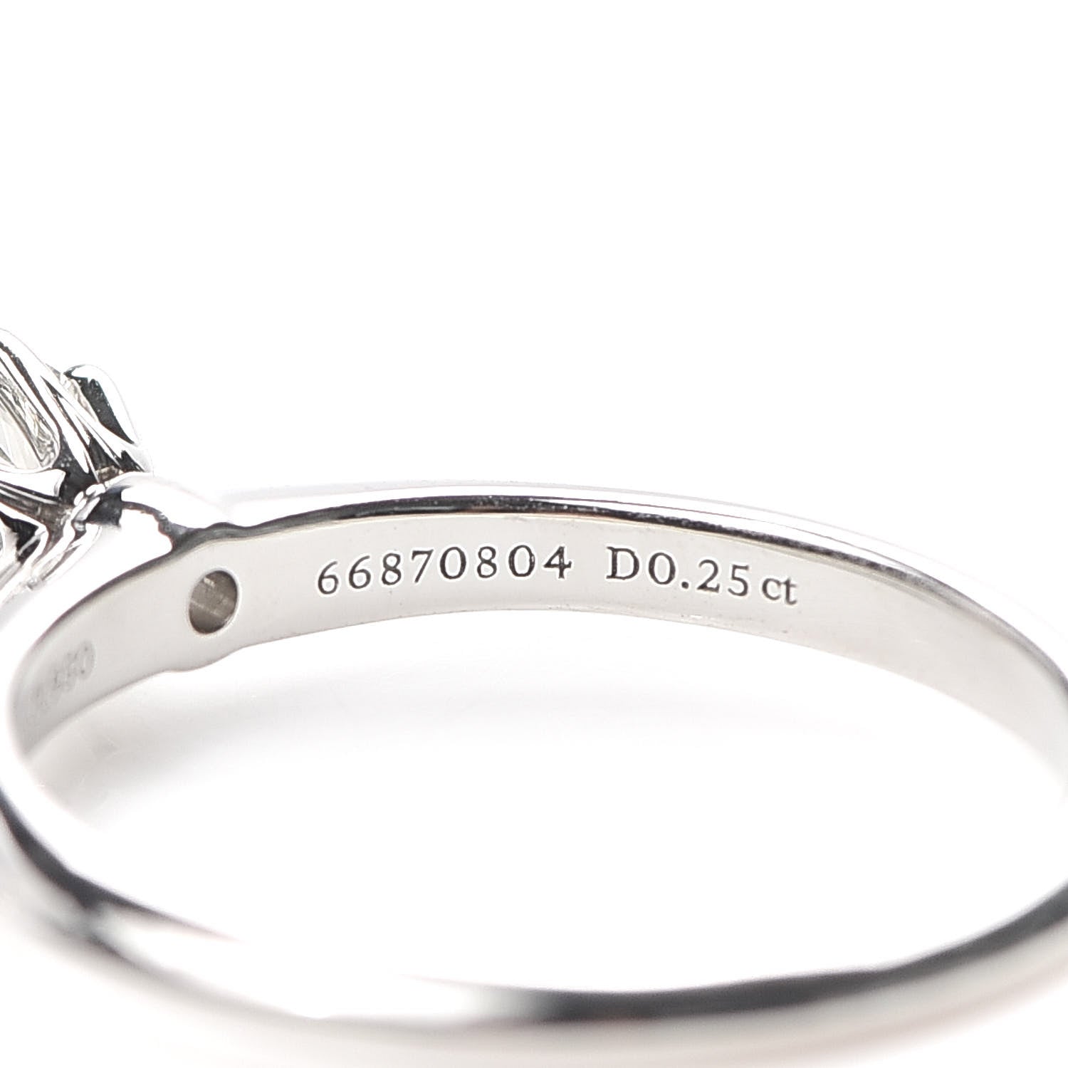 Tiffany Platinum Diamond .25ct Solitaire Engagement Ring 50 5.25 3 of 6
