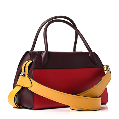 Prada City Calf Ribbon Bowling Bag Fire Engine Red 2 of 4