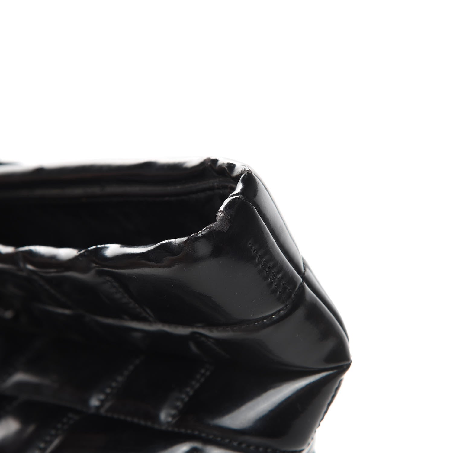 Chanel Vinyl Quilted Frozen Shopping Tote Black 16 of 16