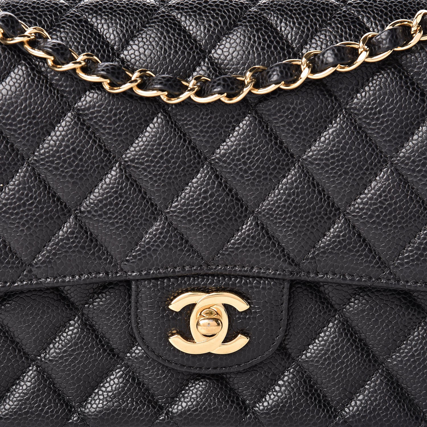 Chanel Caviar Quilted Medium Double Flap Black 8 of 12