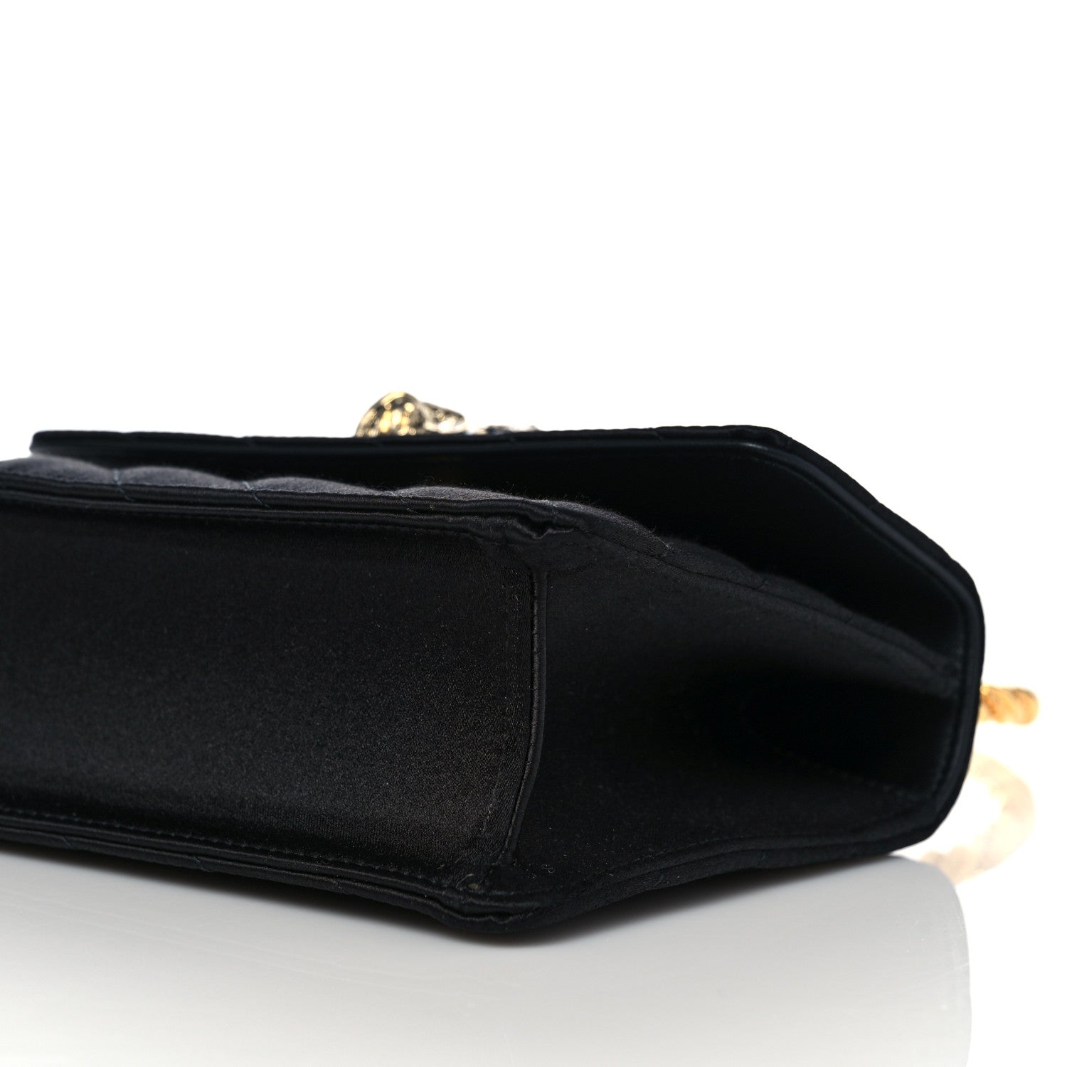 Gucci Satin Quilted Rajah Broadway Ring Top Handle Bag Black 11 of 12