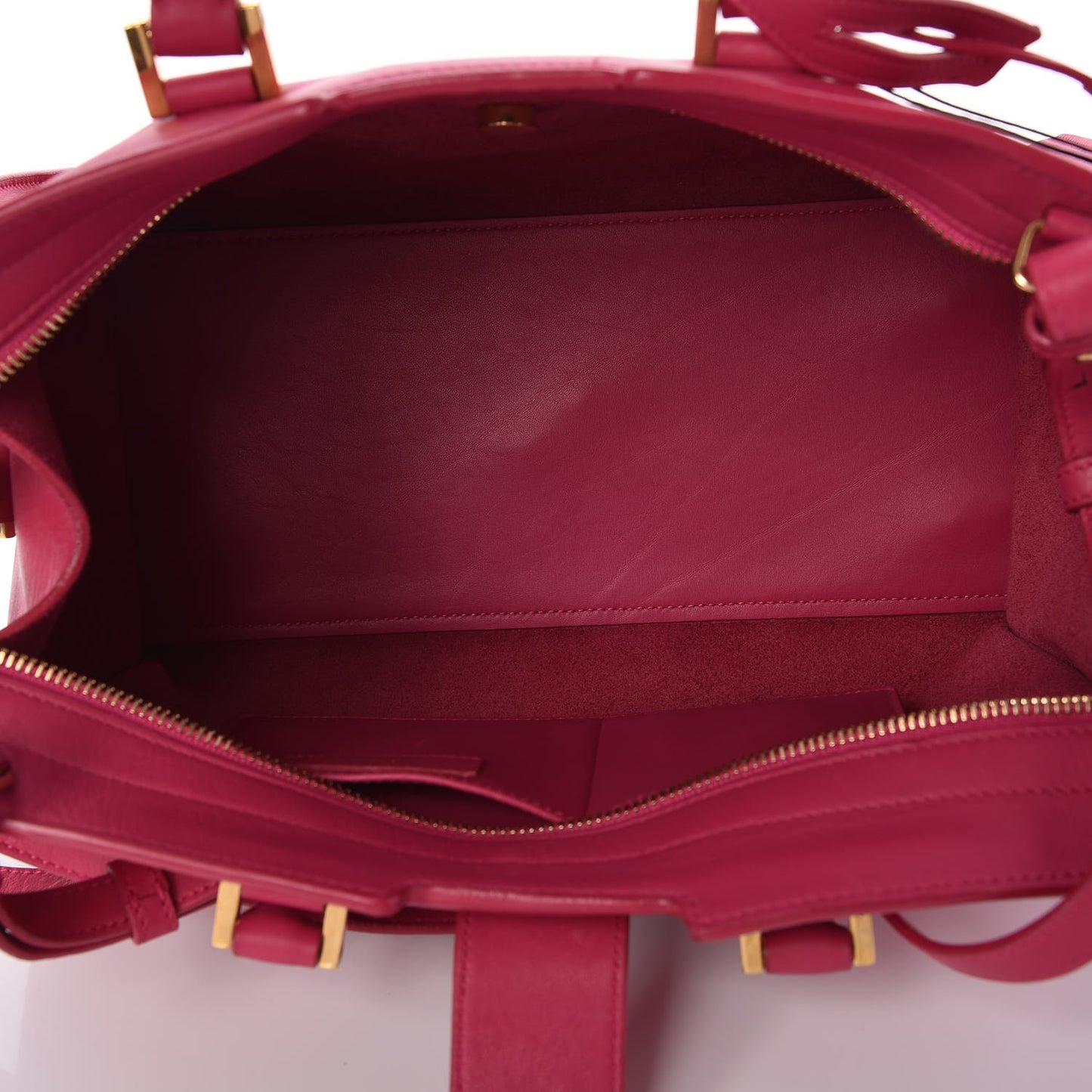 Calfskin Small Classic Y Cabas Fuchsia