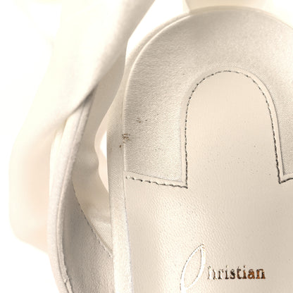 Christian Louboutin Satin Sandale Du Desert 100 Sandal 40 Off White 9 of 11