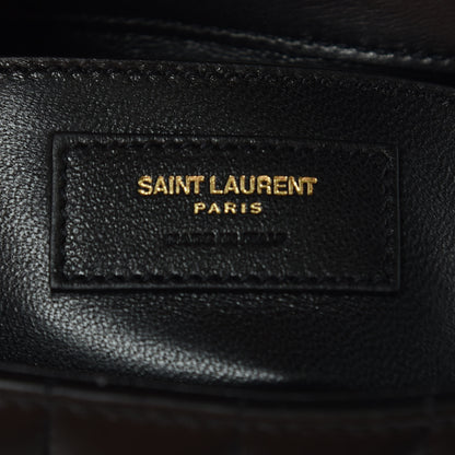 Saint Laurent Lambskin Matelasse Monogram Medium Vicky Chain Bag Black 6 of 9